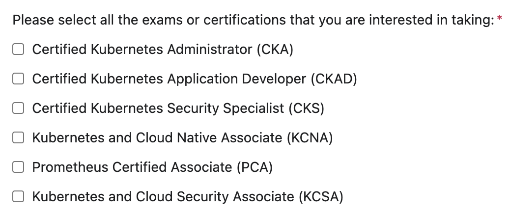 CNCF Ambassador - Training + Certifications Request 節錄