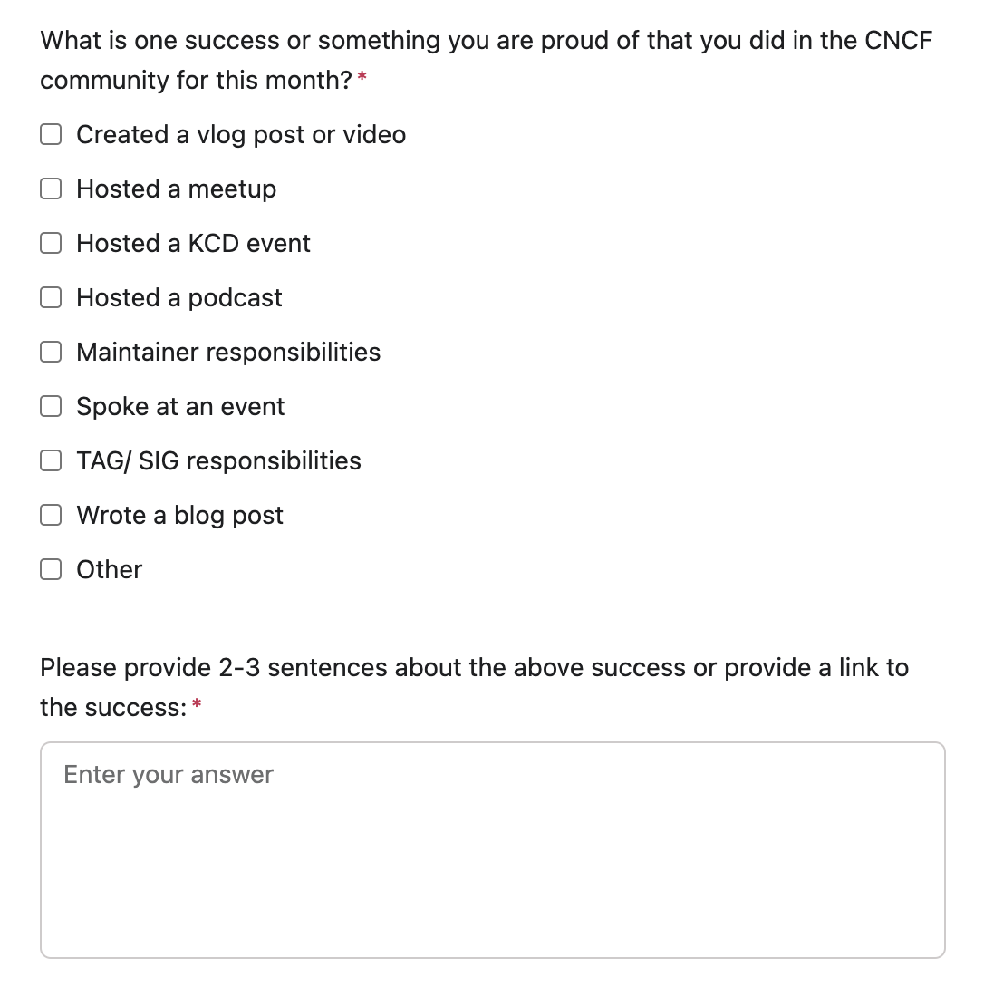CNCF Ambassador 簽到表