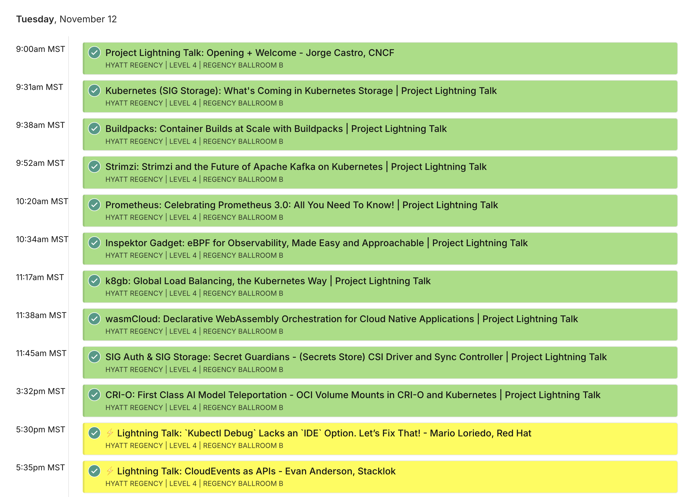 Sched 登入後的介面